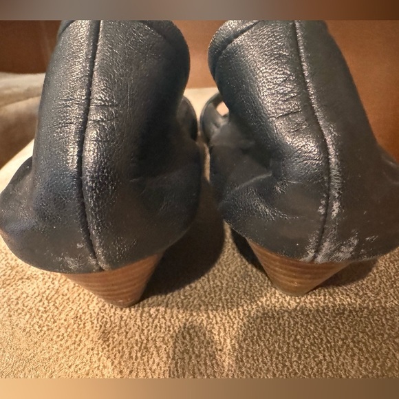 Cole Haan Black Leather Wedge Shoes - Picture 7 of 7